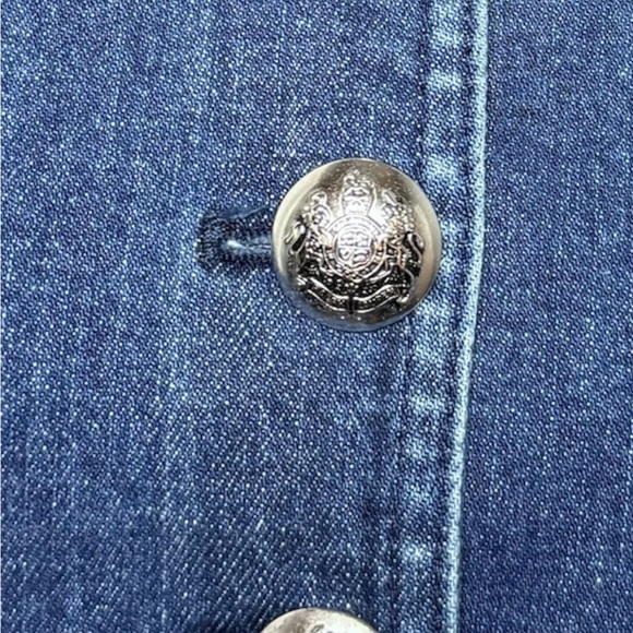 Ralph Lauren Bluestar Military Denim Jean Jacket Women's size small. - Picture 9 of 11